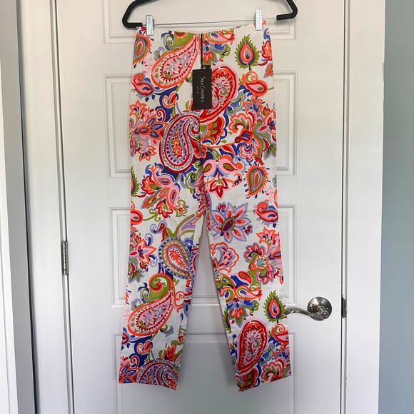 NWT Sara Campbell Suzzana Pant, Red Paisley PrintSize XS